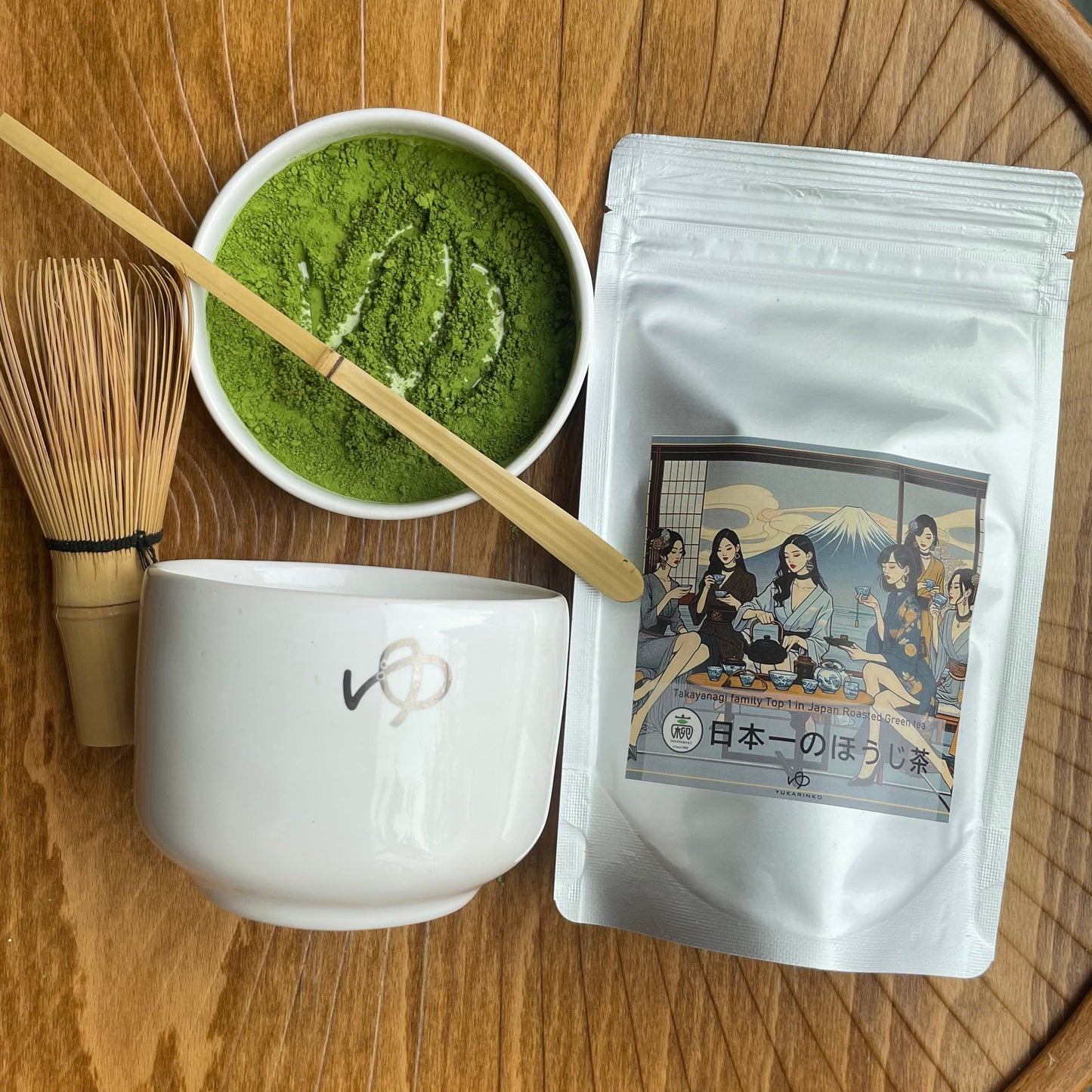 Zestaw podarunkowy Yukarinko – Herbata Matcha Takayanagi oraz Bambusowa Łyżeczka Chashaku
