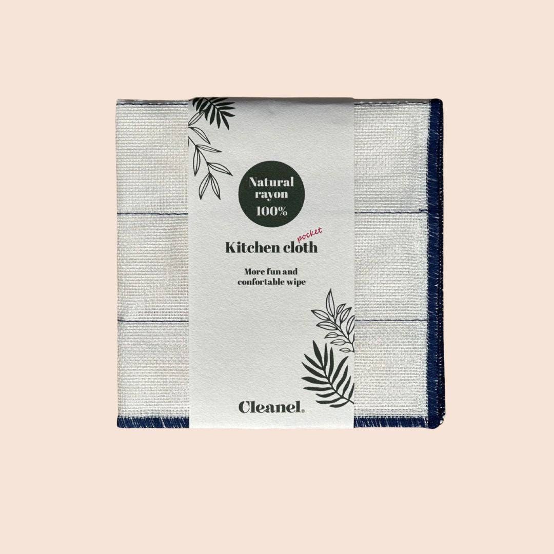 Japońska ściereczka lniana niebieska