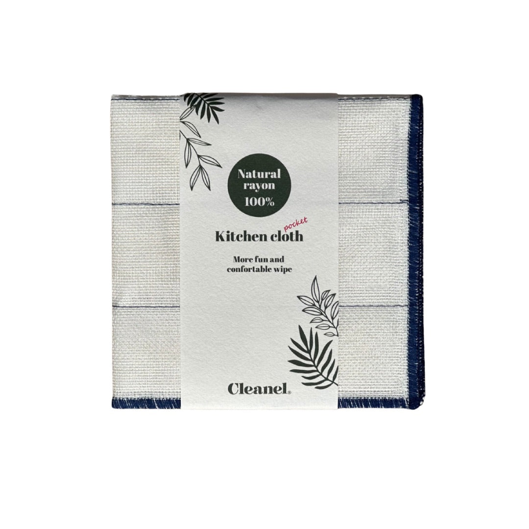 Japońska ściereczka lniana niebieska